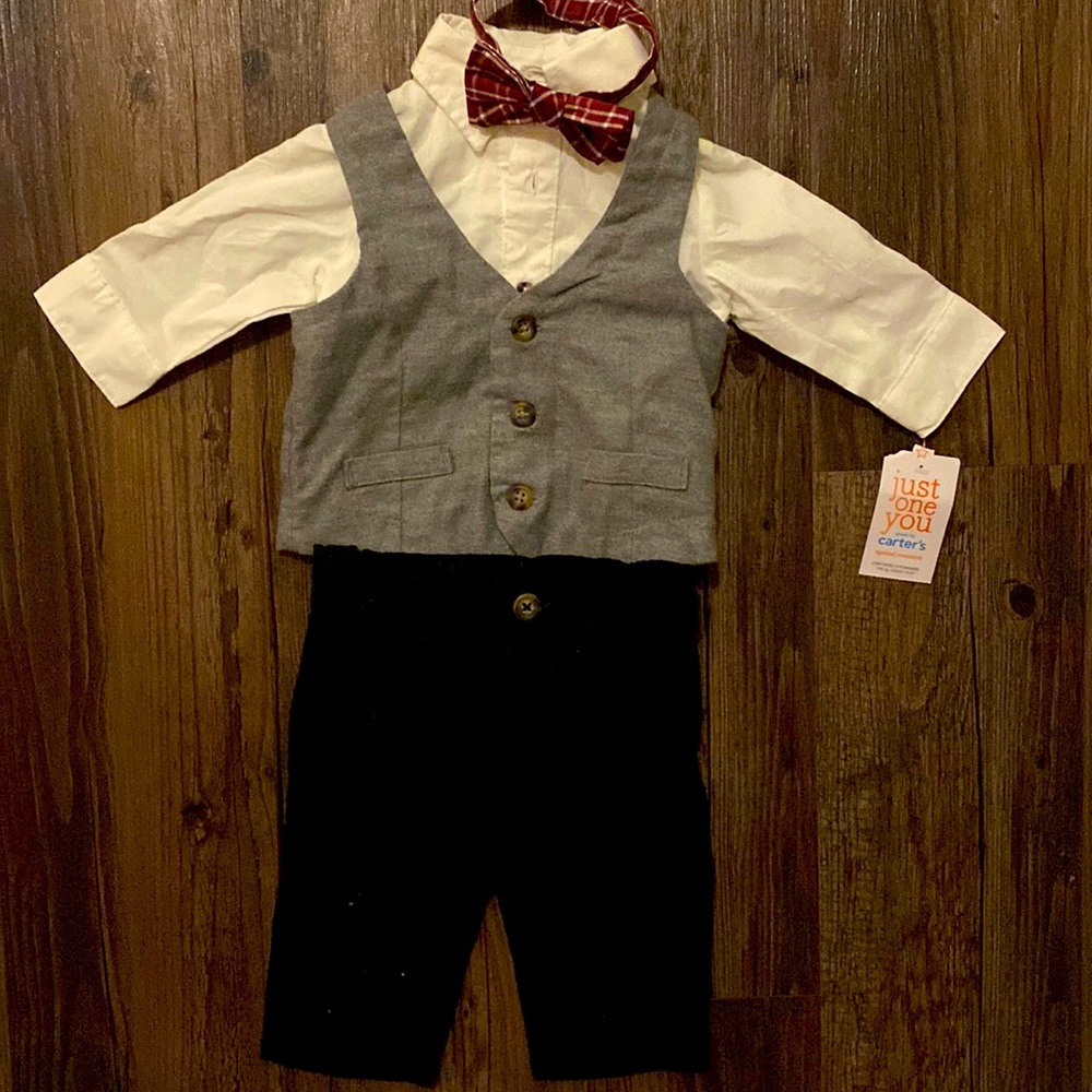 Carter’s Just One You 4-piece vest and tie suit set 3m